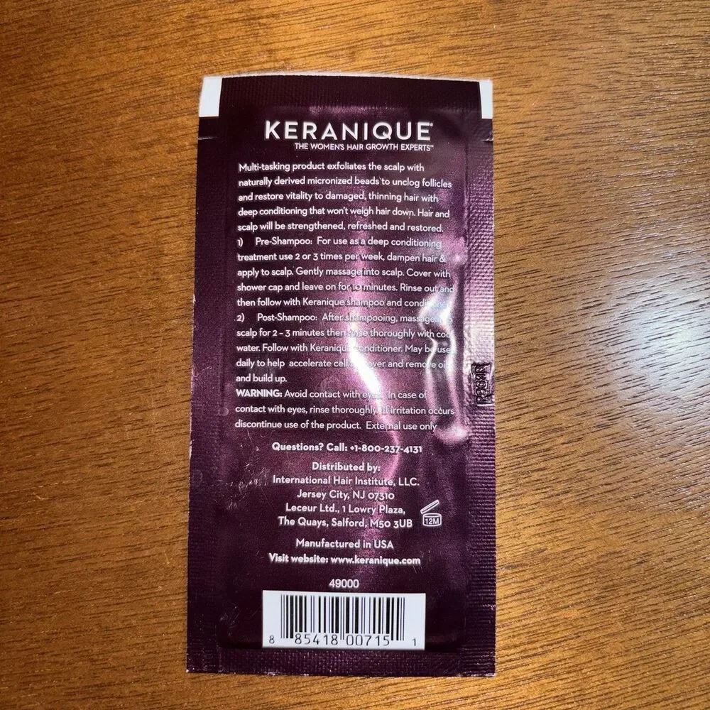 Keranique 7-Day Jump Start Infusion Treatment, Split End Treatment, Mask New Lot